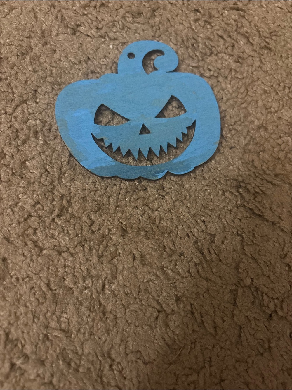 Blue Jack-o'-Lantern Pumpkin Hanging Decor - Holiday Accent